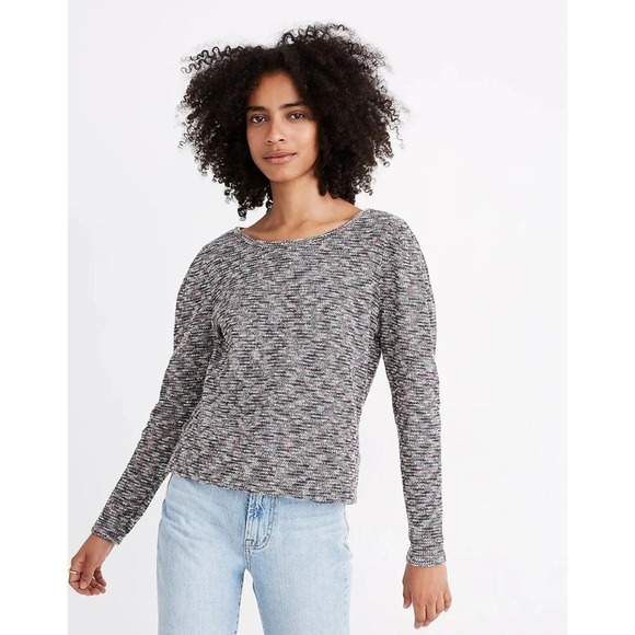 MADEWELL Multicolored Knit Top Crew Scoop Neck Size Medium - Picture 1 of 15